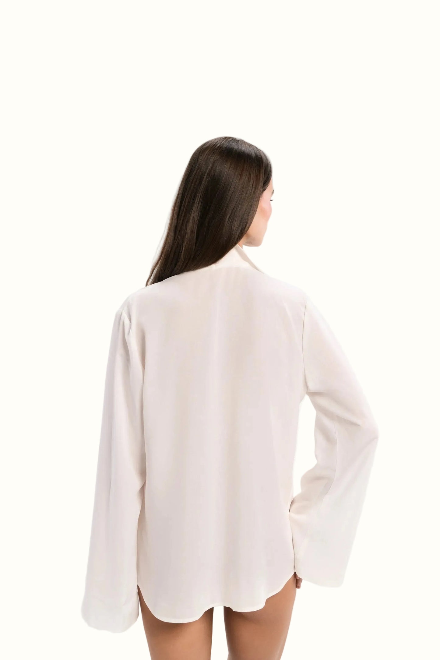 Asymmetrical Romantic Ruffle-Collar Blouse LUCE