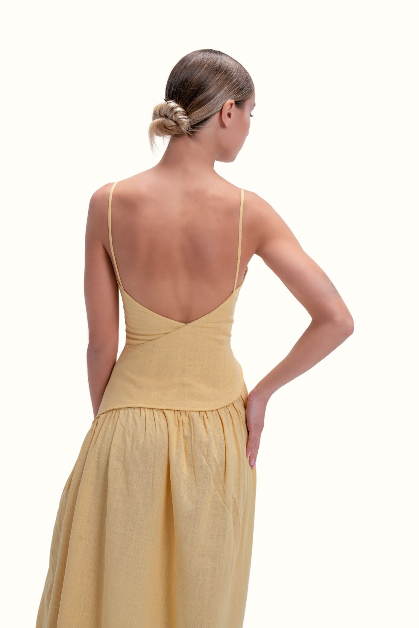 LUCE butter yellow summer dress
