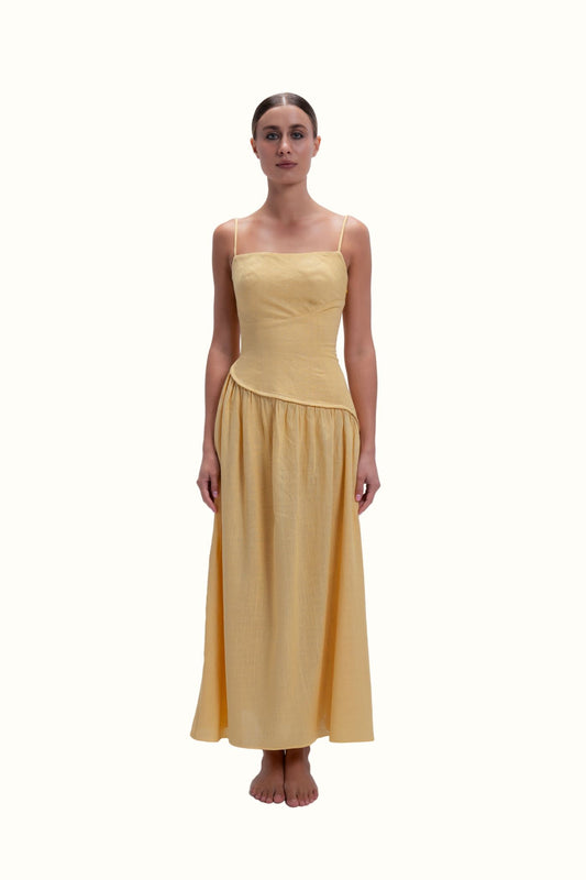 LUCE butter yellow dress