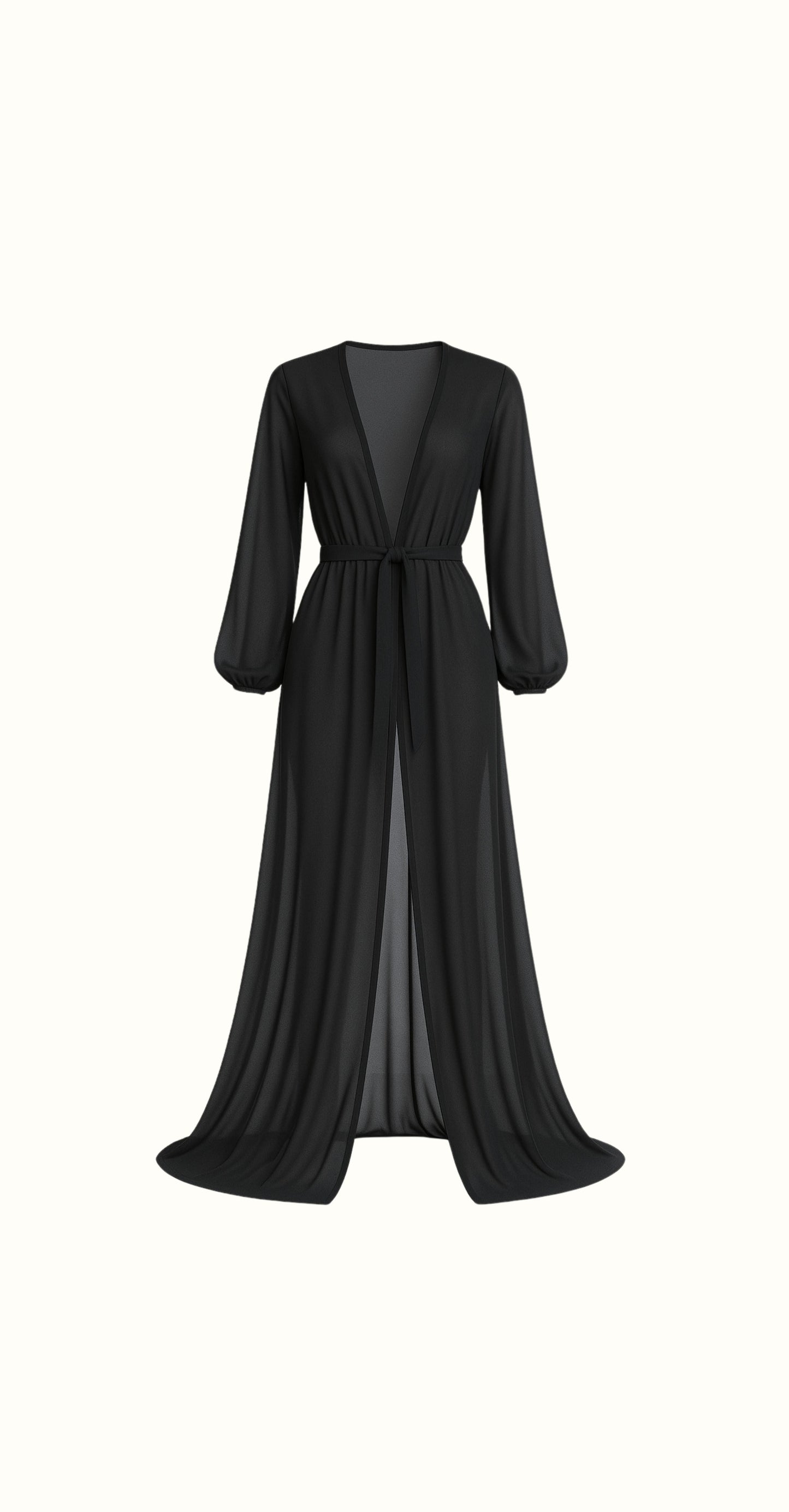 Silk Chiffon Sheer Robe