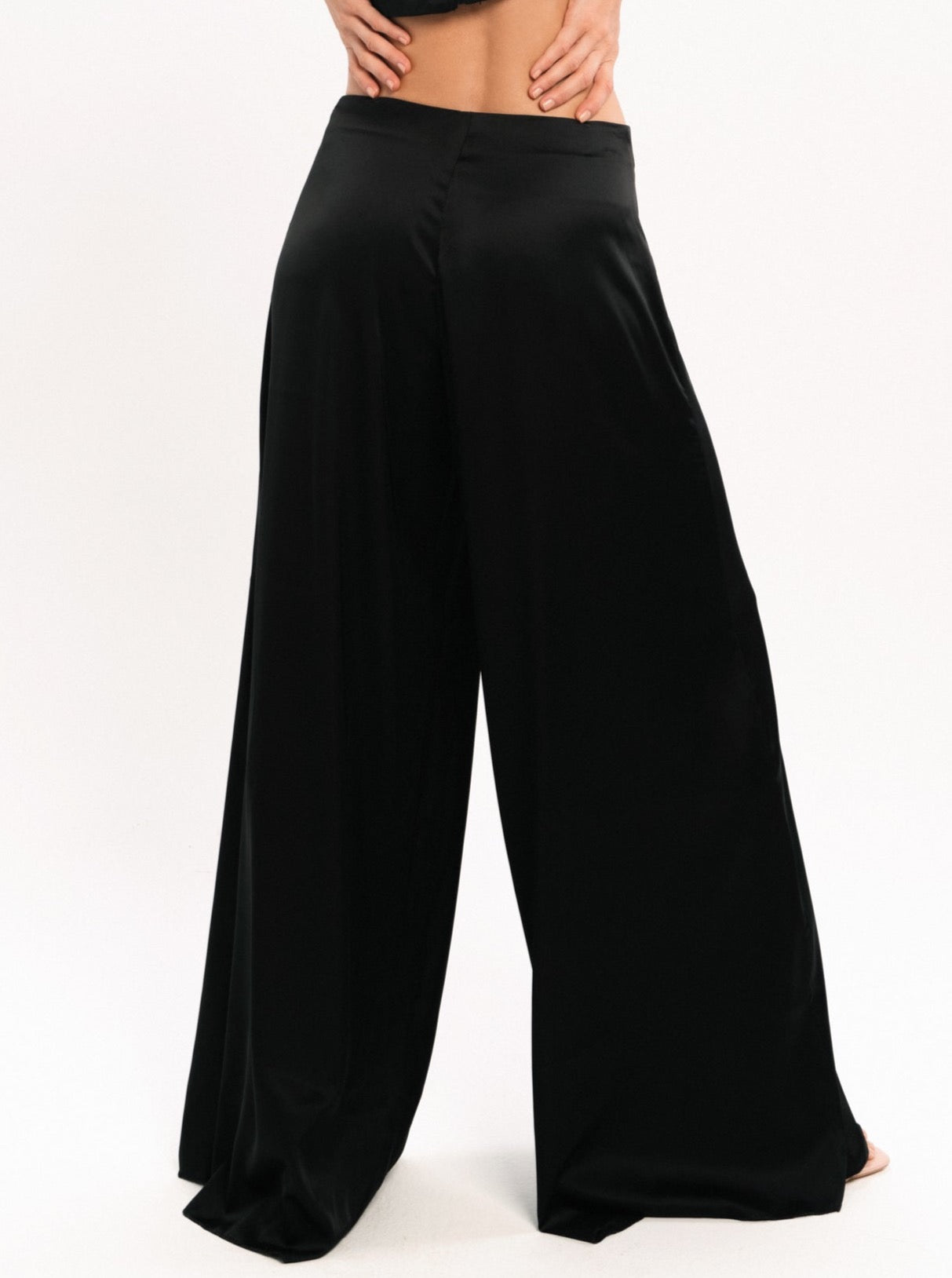 LUCE silk wide leg pants