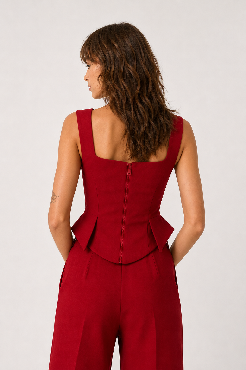 Soft Corset Top with Side PeplumLUCE