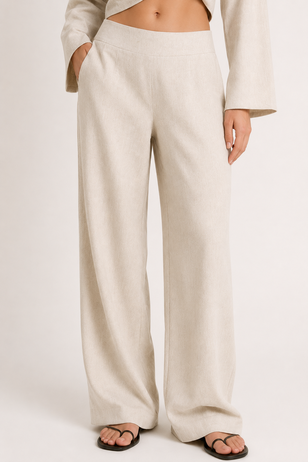 Verona High-Waist Linen PantsLUCE