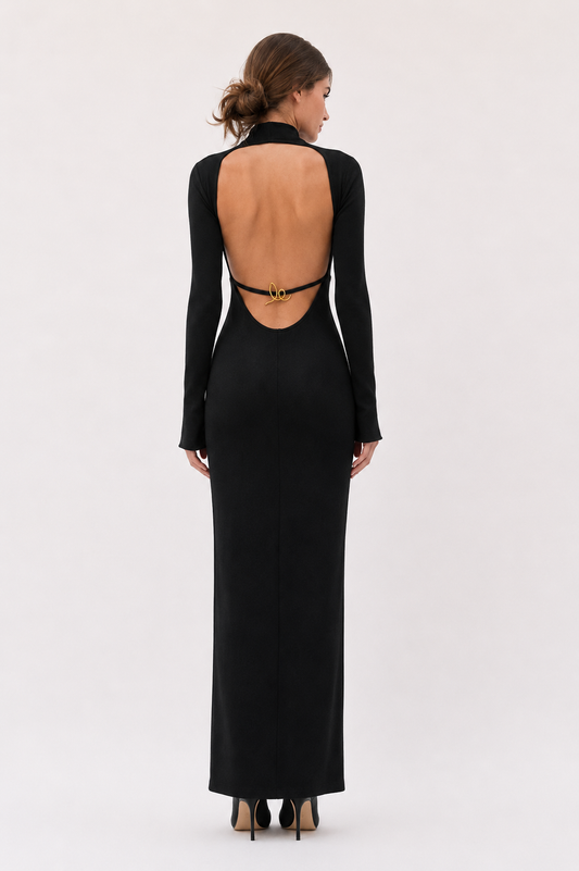 Knit Dress with Open-back and LogoLUCE