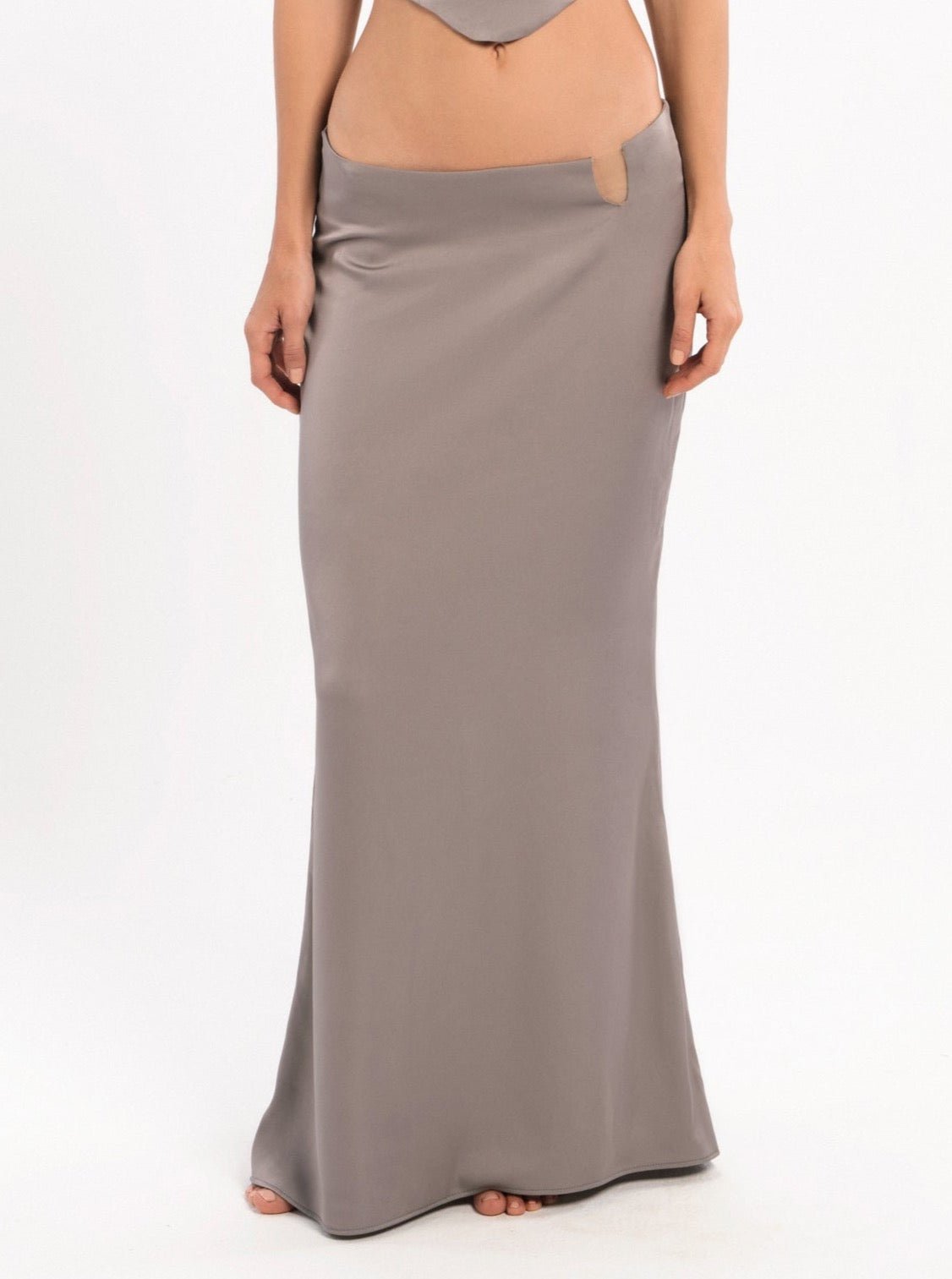 Cutout Maxi Silk Skirt - LUCE